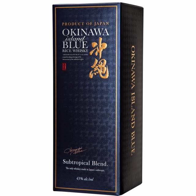 ウイスキー 沖縄 ISLAND BLUE 43度 700ml×6本 久米仙酒造 ライスウイスキー ホワイトオークの新樽で熟成 化粧箱付き