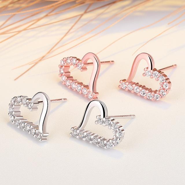 /極美品/スワロフスキー ピアス ハート オープンハート パヴェ オープンハートピアス ピアス レディース スワロフスキーピアス
