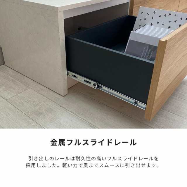 taupe テレビボード 180サイズ TVボード アイカ工業 メラミン天板 引出 ローボード テレビラック テレビ台 オーク 無垢 収納チェスト キャビネット 日本製 おしゃれ