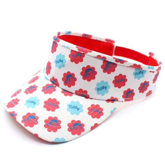 郵便発送可 不二家 ペコちゃん ミルキー柄サンバイザー Hat0001 メンズ レディース ゴルフバイザー の通販はau Pay マーケット ゴルフ アトラス