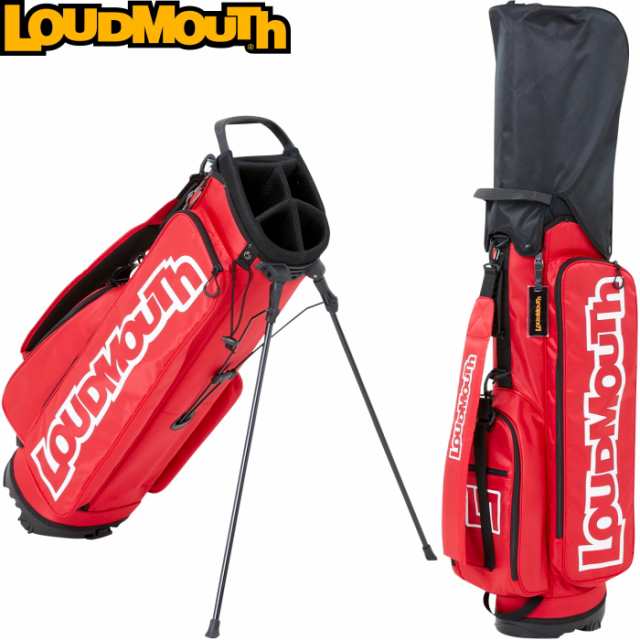 LOUDMOUTH ラウドマウス　LM-CB0019 8.5型 スタンド キャディバッグ　Red（994）レッド 【Loudmouth ビッグロゴ仕様】