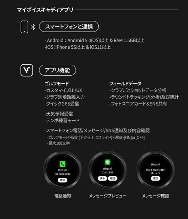 Voice Caddie ボイスキャディ T11 PRO ゴルフウォッチ　腕時計型GPSゴルフナビ 距離測定器