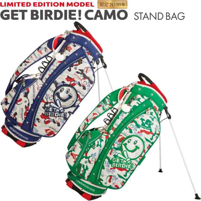 WINWIN STYLE ウィンウィンスタイル GET BIRDIE! CAMO STAND BAG LEM スタンドバッグ  【ゲットバーディーカモ/限定100本】 - ゴルフ