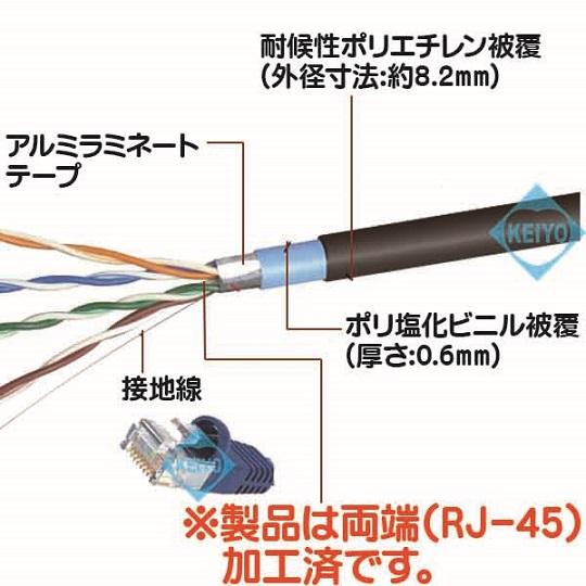 Cat6-200M(F/UTP)【ネットワークカメラ対応カテゴリー6屋外用高耐候ノイズ対策済LANケーブル200m】 【送料無料】_2