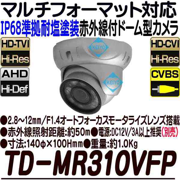 TD-MR310VFP【耐塩塗装屋外防雨型赤外線搭載200万画素フルハイビジョンドーム型カメラ】 【防犯カメラ】【監視カメラ】