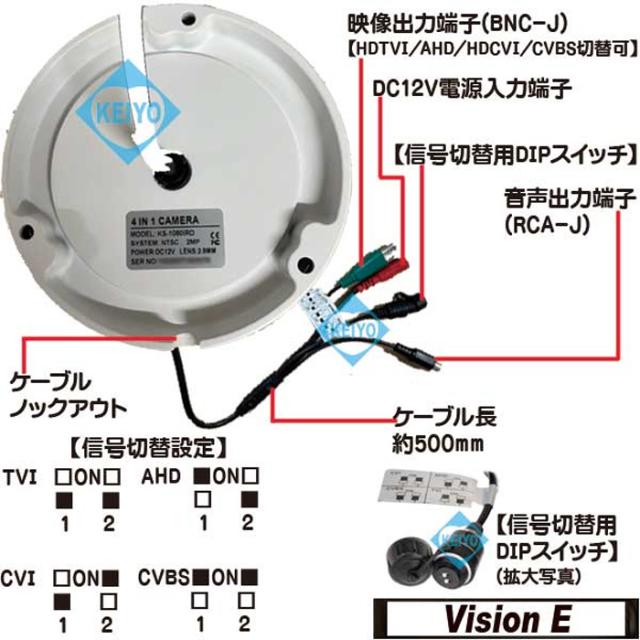 KS-1080IRDA | 屋外対応200万画素赤外線LED搭載4in1ドーム型カメラ【防犯カメラ】【監視カメラ】_3