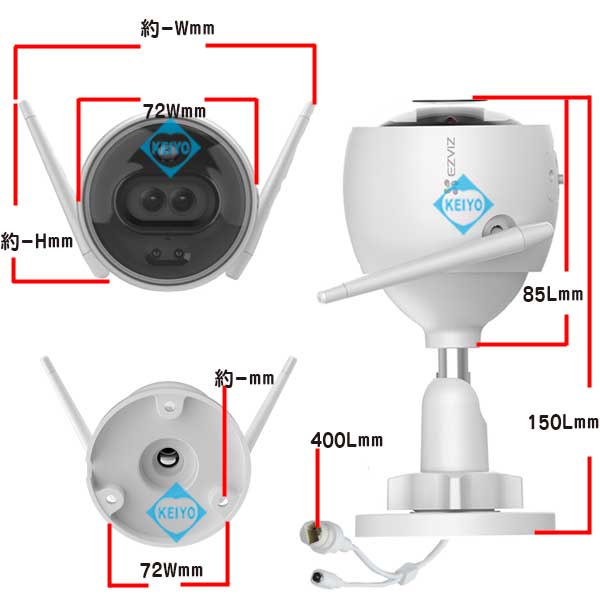 EZVIZ ネットワークカメラ C3X EZVIZ CS-C3X 屋外用 防犯カメラ ネットワークカメラ ナイトビジョン