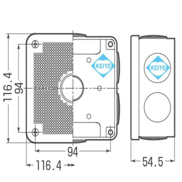 未来工業 PV4B-ANFJ 露出用四角ボックス 取付自在蓋  色 ベージュ 10個入り - 2