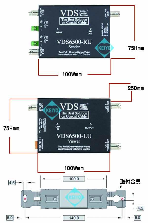 VDS-6500A(VDS6500A)【2系統マルチフォーマット対応防犯カメラ用映像・電源重畳システム】【監視カメラ】 【ワンケーブルユニット】_3