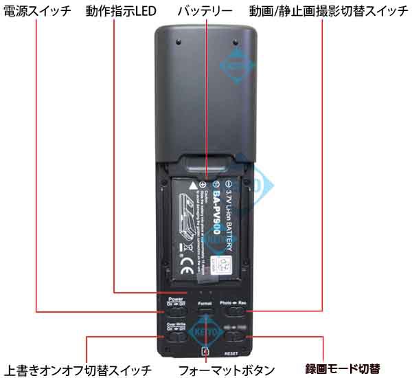 HS-700FHD テレビリモコン偽装型カメラ【人感センサー搭載】【バッテリー交換対応】【正規品】【サンメカトロニクス】