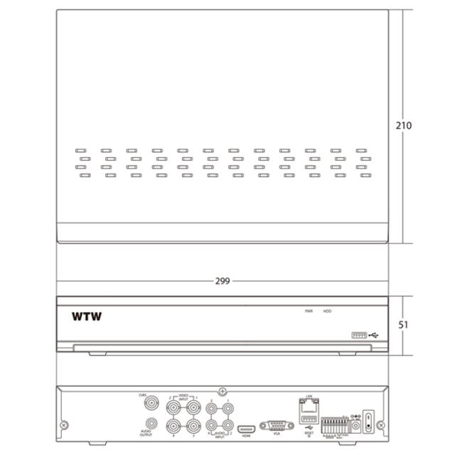 WTW-DA344G | 500万画素録画 AHD/TVIカメラ接続対応 カメラ4台用HDD(2〜8TB)搭載レコーダー【防犯カメラ】【監視カメラ】【塚本無線】_7