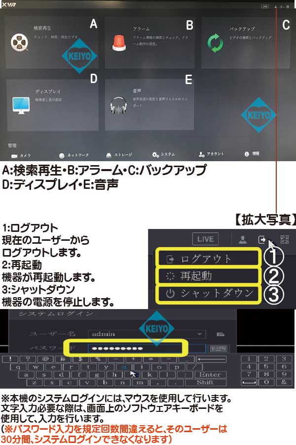 AXR-XVR5108HE-4KL-I3(4TB)【800万画素録画マルチフォーマット対応カメラ8台用4TB搭載レコーダ】 【防犯カメラ】【録画機】【送料無料】_7