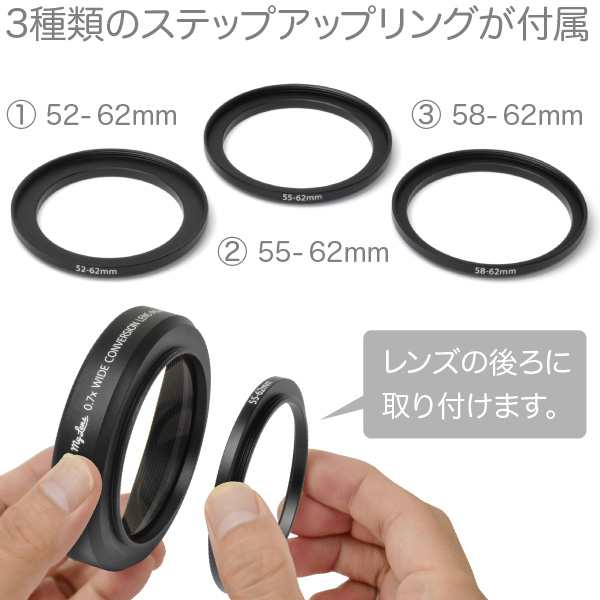 ビデオカメラ用 広角レンズ「My Lens マイレンズ 薄型 0.7倍 ワイド