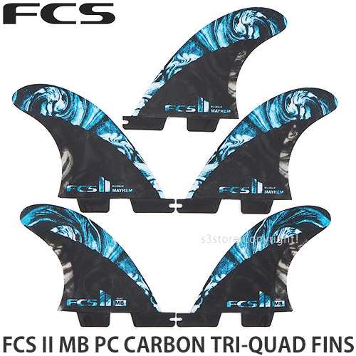 数量は多】 エフシーエス ツー フィン MB PC CARBON TRI-QUAD FINS