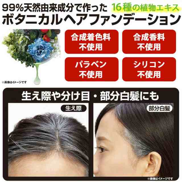 白髪隠し 白髪染め 軽量 コンパクト【ボタニカル ヘアファンデーション】部分染め 部分 白髪 白髪染 簡単 白髪かくし 生え際 生え際用  ポの通販はau PAY マーケット - アイテムランド