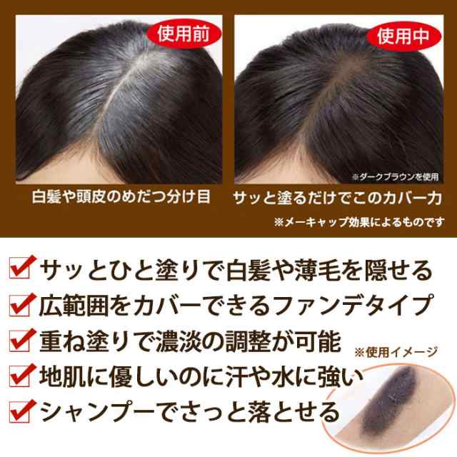 白髪隠し 白髪染め 軽量 コンパクト ボタニカル ヘアファンデーション 部分染め 部分 白髪 白髪染 簡単 白髪かくし 生え際 生え際用 ポの通販はau Pay マーケット アイテムランド