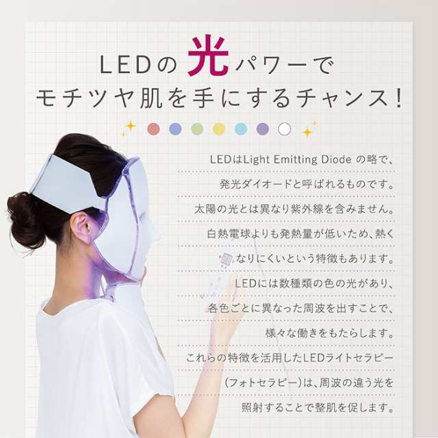 【期間特価】7色LED美容マスク　LEDフェイシャル美顔器