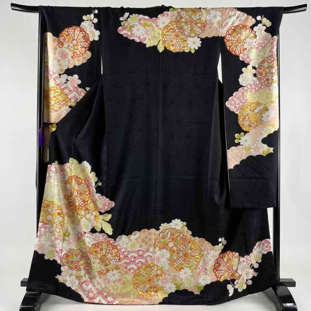 振袖 美品 逸品 菊 草花 金糸 金彩 黒 袷 身丈165cm 裄丈69cm L 正絹 中古の通販はau PAY マーケット -  リユースセレクトショップバイセル au PAY マーケット店