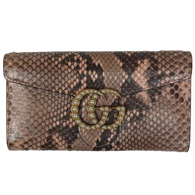 GUCCI グッチ 長財布 札入れ 小銭入れ パイソン GG-