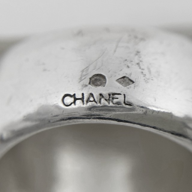 シャネル CHANEL ロゴ リング 指輪 リング 13号 シルバー925 シルバー レディース 中古