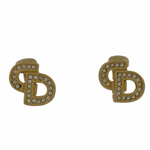 クリスチャンディオール Christian Dior ラインストーン イヤリング ...