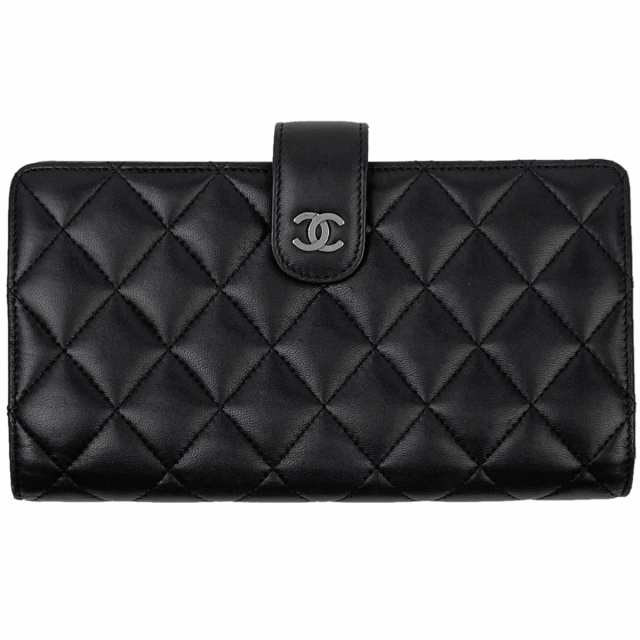 20%off① CHANEL シャネル ココマーク マトラッセ 二つ折り 長財布