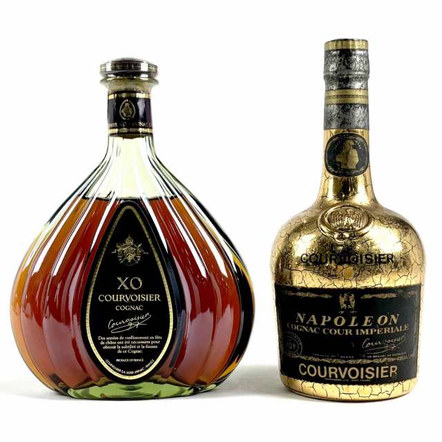 2本 クルボアジェ Courvoisier XO グリーンボトル ナポレオン クール