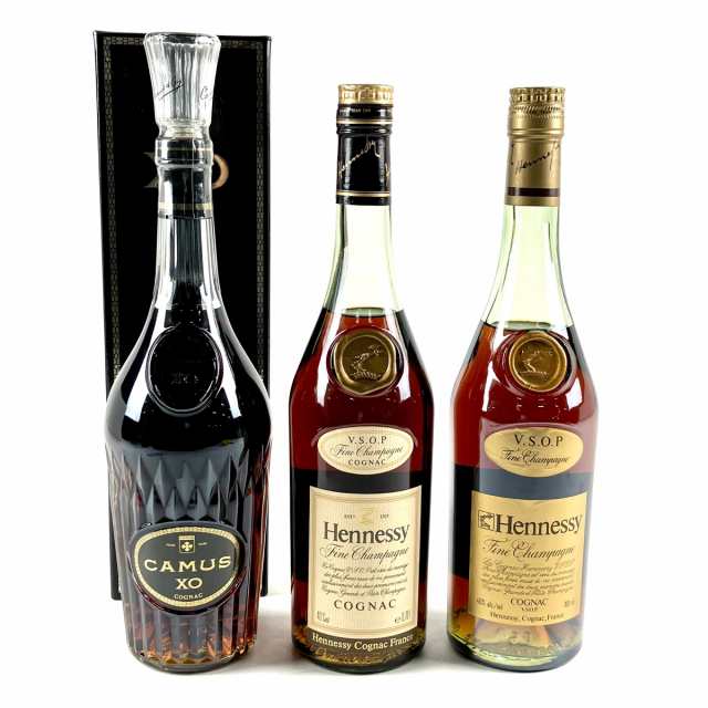 3本 CAMUS Hennessy コニャック 700ml ブランデー セット 古酒