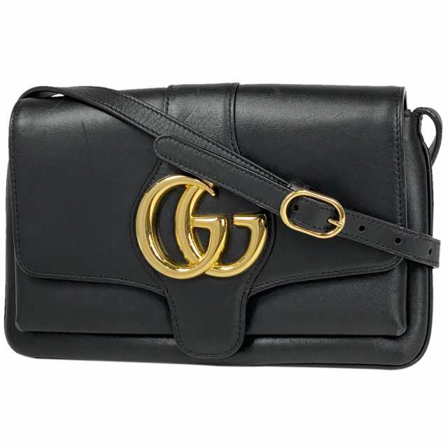 グッチ GUCCI GGマーモント ショルダーバッグ レザー ブラック 550129