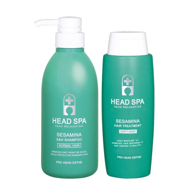 ヘッドエステ シャンプー トリートメント ダメージ補修 コシ つや うるおいアップ ヘッドスパ シャンプー 500mL トリートメント 350g 各1本 ヘッドエステ シャンプー トリートメント ダメージ補修 コシ つや