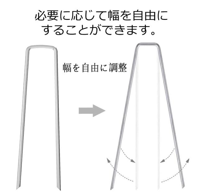 最大20%OFFクーポン】 防草シート ピン Uピン杭 黒丸付 固定ピン 除草