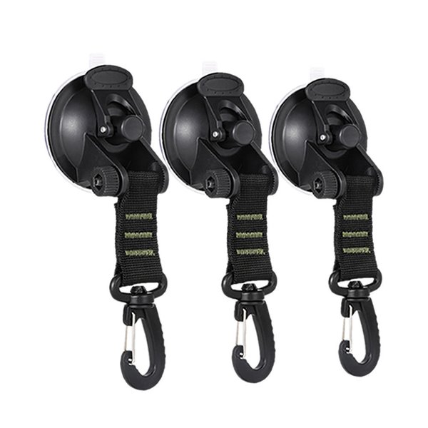 真空 強力吸盤 カラビナフック 3個セット タープ 車 テント キッチン ベルト キャンプ 便利 ペグ シェード 日よけ 荷物 3 Kyubbafeの通販はau Pay マーケット Kurano Online