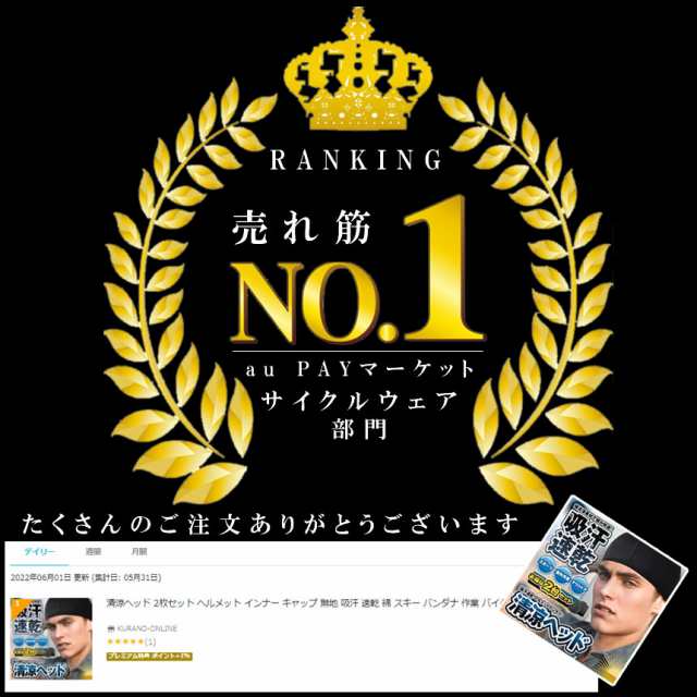 ランキング1位獲得】 ヘルメット インナー キャップ 2枚セット 清涼ヘッド 無地 吸汗 速乾 綿 スキー バンダナ 作業 バイク 作業用 2-の通販はau  PAY マーケット - KURANO-ONLINE