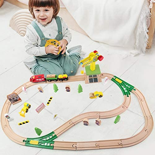 Button Moon 木製レール トーマス互換 電動機関車 駅前セット 木のおもちゃ 電車レール トレインセット 列車 車両つき 組み立て 情景部品の通販はau Pay マーケット 50shop Au Pay マーケット店
