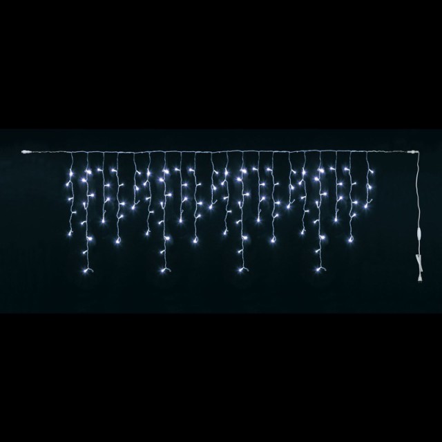 クリスマス 電飾 100球LEDアイシクルライト クリア／クリアコード（常点灯-コントローラー接続可） 装飾 デコレーション[A-B]のサムネイル