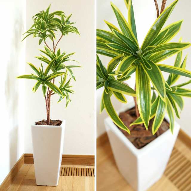 人工観葉植物 フェイクグリーン 観葉植物 造花 光触媒 大型 ソングオブインディア 90cm 鉢植 ドラセナ 幸福の木 インテリア おしゃれ フの通販はau Pay マーケット 神戸花物語