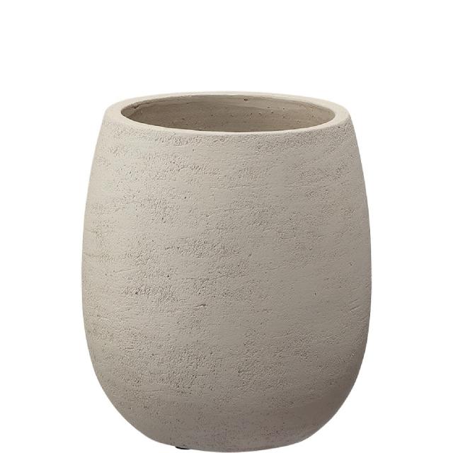 【樹木への取付費込】 カイト バルーン アイボリー 24cm 6号 テラコッタ 陶器 丸鉢 植木鉢 ポットの通販は