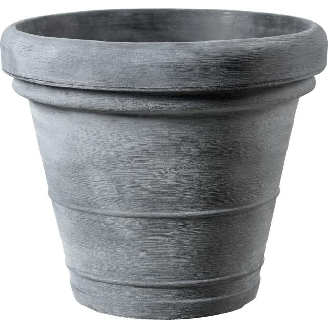 【樹木への取付費込】 ボルドー グレー 40cm 11.5号 樹脂 丸鉢 植木鉢 ポットの通販は