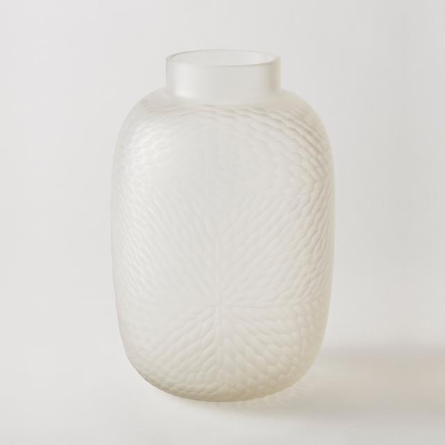 フロストガラスベース フロスト 34cm 花器 花瓶 フラワーベース アレンジメント 資材