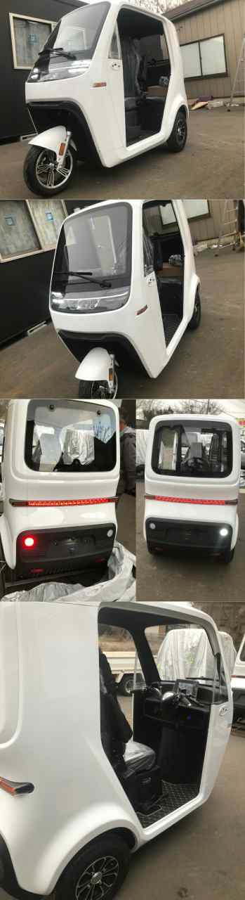 【4月入荷、予約】EVトゥクトゥク TUKTUK 側車二輪 走行110km 時速58km/h 高出力 リチウムイオン 公道走行可能 屋根付き マイクロカー 超小型モビリティー 老人 小型 ev 2 人 乗り 3人乗り TUKTUK 色：グリーンの通販は