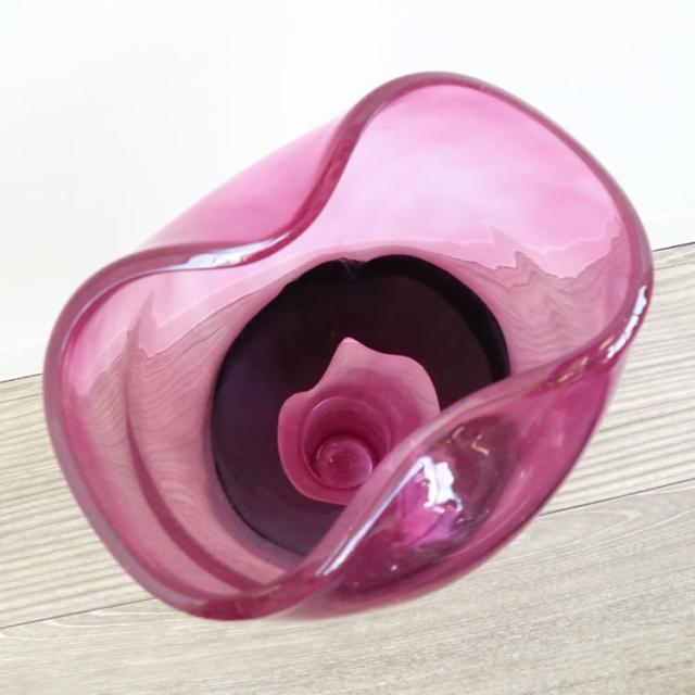 花瓶 おしゃれ ガラス 高級 アンティーク風 ピンク