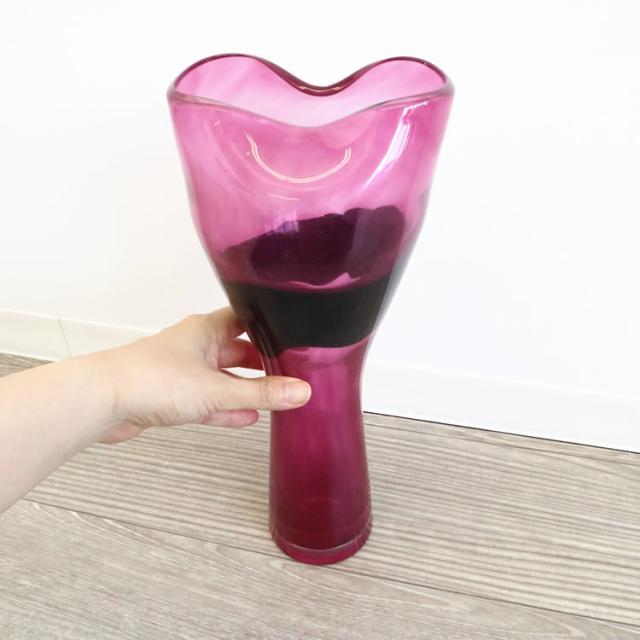 花瓶 おしゃれ ガラス 高級 アンティーク風 ピンク