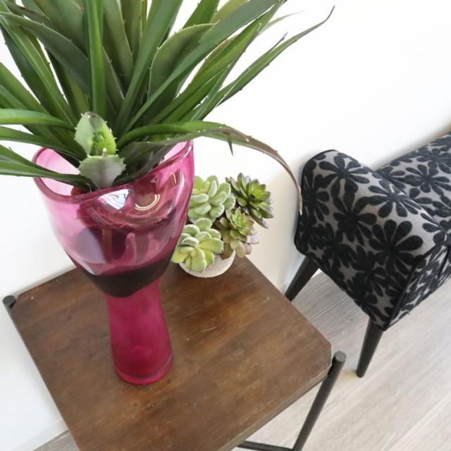 花瓶 おしゃれ ガラス 高級 アンティーク風 ピンク