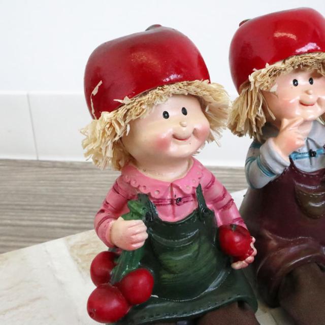 フルーツ 小人 妖精 置物