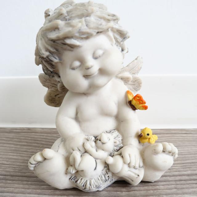 置物 天使 オブジェ かわいい アンティーク風 001の通販はau PAY