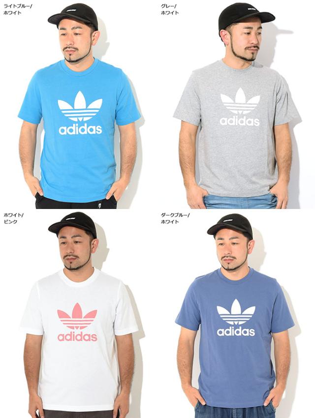 adidas ライトブルー tシャツ アディダス adidas Tシャツ 半袖 メンズ トレフォイル