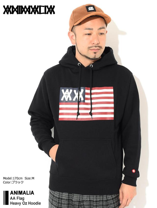 アニマリア ANIMALIA パーカー プルオーバー メンズ AA フラッグ ヘビーオンス ( animalia AA Flag Heavy Oz Hoodie フード フーディ スウェット Pull Over Hoody Parker トップス AN21A-SW03 ) ice field icefield_1