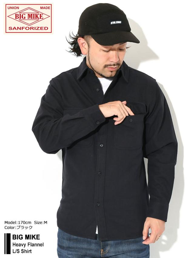ビッグマイク BIG MIKE シャツ 長袖 メンズ ヘビー フランネル ( BIG MIKE Heavy Flannel L/S Shirt ワークシャツ カジュアルシャツ トップス BIGMIKE ビッグ マイク アメカジ 102235205 ) ice field icefield_1
