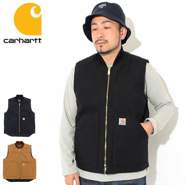 カーハート Carhartt ジャケット メンズ リラックス フィット ファーム ダック インサレーテッド リブ カラー ベスト ( Carhartt Relaxed