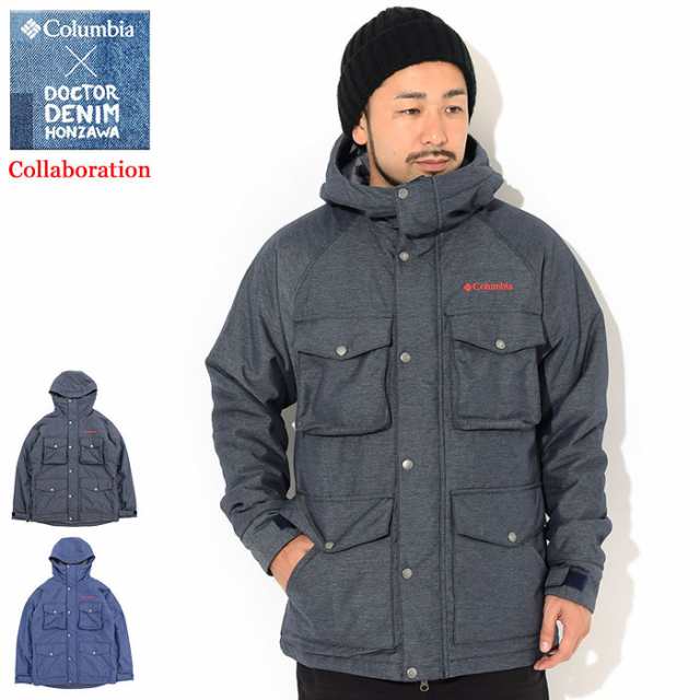 コロンビア Columbia ジャケット オムニヒート メンズ ドクターデニム 本澤 ビッグ リブ ストレート コラボ ( Columbia×Dr.Denim Honzaw